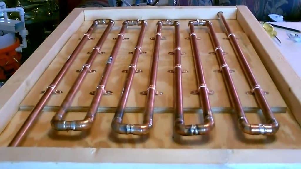 How to build a Homemade Copper Pipe Solar Water Heater and get super hot water fast