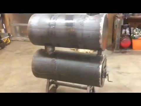 How to build a Homemade Double Barrel Garage Heater out of Old Water Tanks .Efficient,clean burn and cheap!