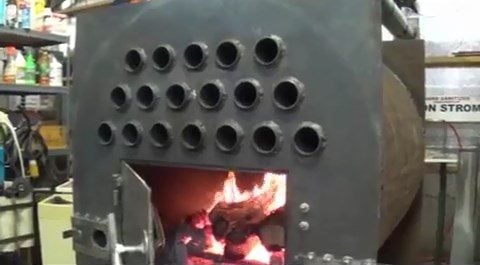 How to build a Simple Homemade Wood Burning Stove heater with Heat Exchanger for your Garage .No Electricity required and Inexpensive…..