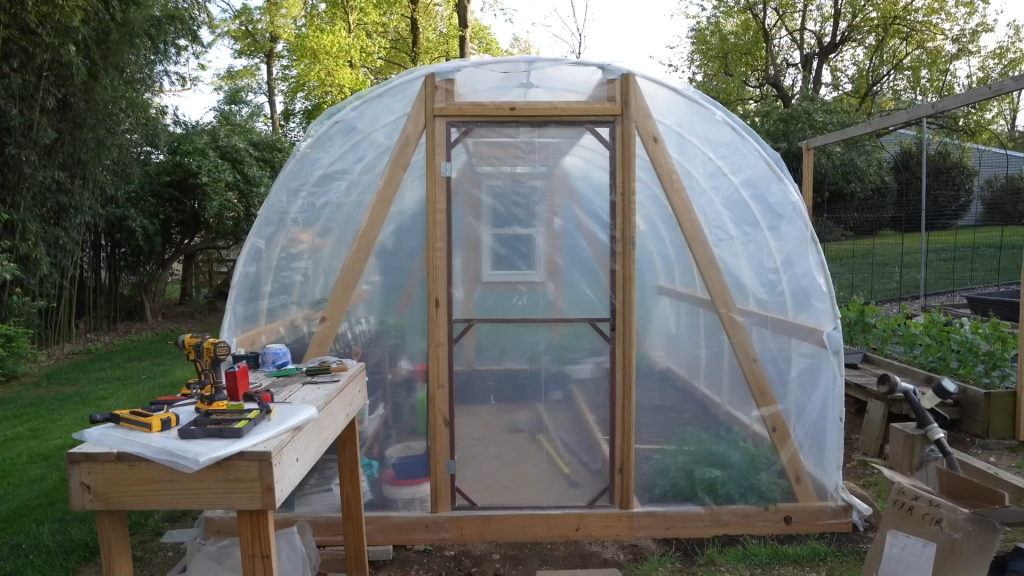 How to build your own Inexpensive and Simple Backyard 10 X 12 PVC Hoop Greenhouse using simple materials
