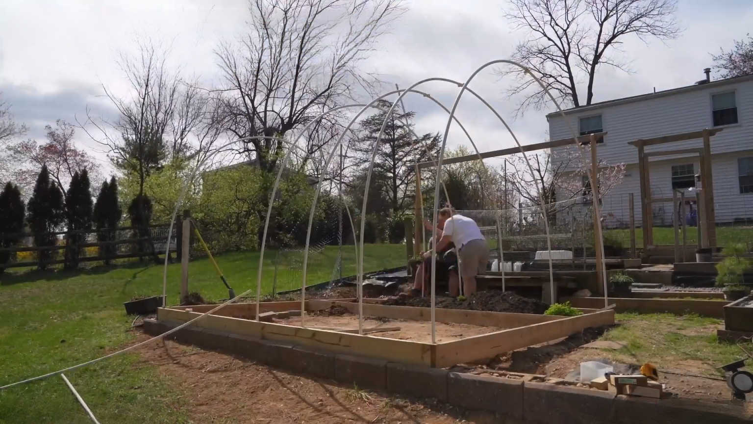 Pvc Hoop Frame How to build a 10 X 12 PVC Hoop Greenhouse using simple materials
