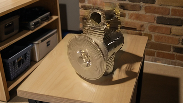 How to build a 15W Powerful Simple Flashlight from an Old burnt floodlight and soup cans